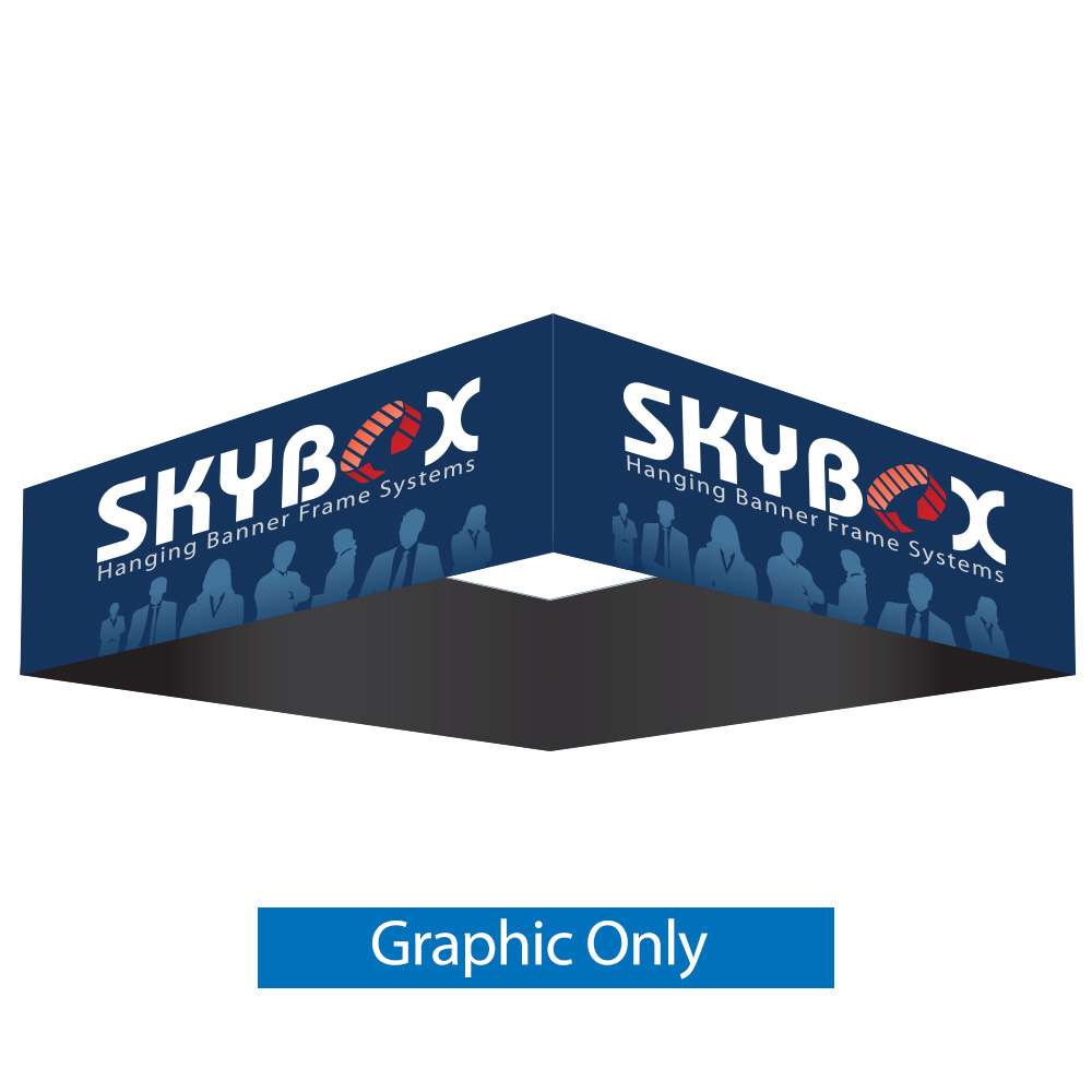 15x Hanging Banner Square — Single Sided Graphic Only with Black Back Fabric